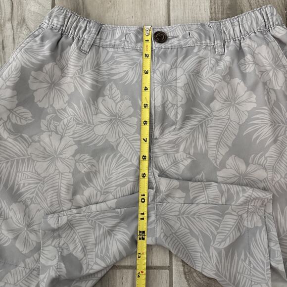 Chubbies Shorts Mens Sz M Gray Everywear 6" Floral Drawstring Zip Stretch - Picture 9 of 11